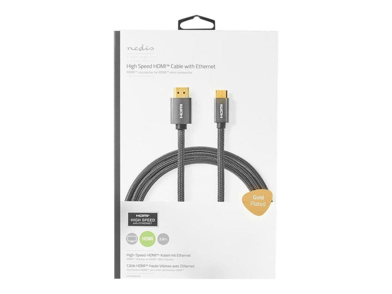 Nedis HDMI cable with Ethernet - 2 m
