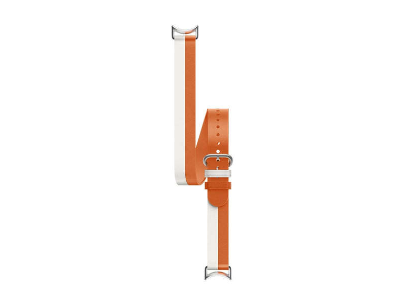 Xiaomi Dual-tone Leather Strap - White and Orange