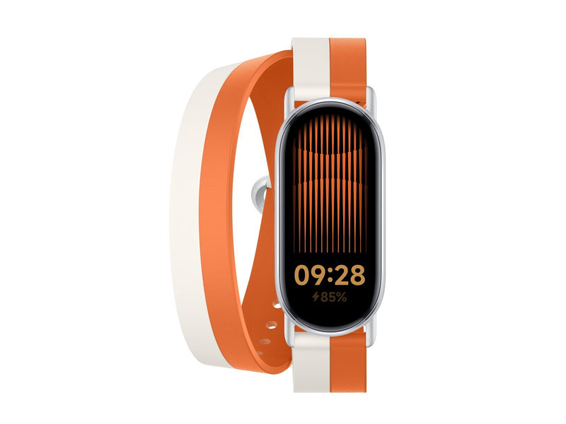 Xiaomi Dual-tone Leather Strap - White and Orange