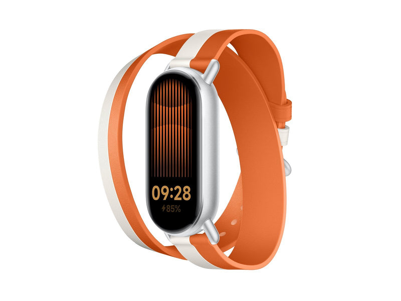 Xiaomi Dual-tone Leather Strap - White and Orange