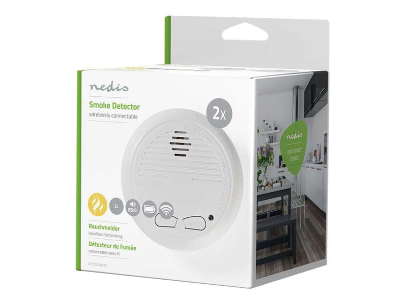 Nedis Smoke Detector - Connectable - smoke sensor - white (pack of 2)