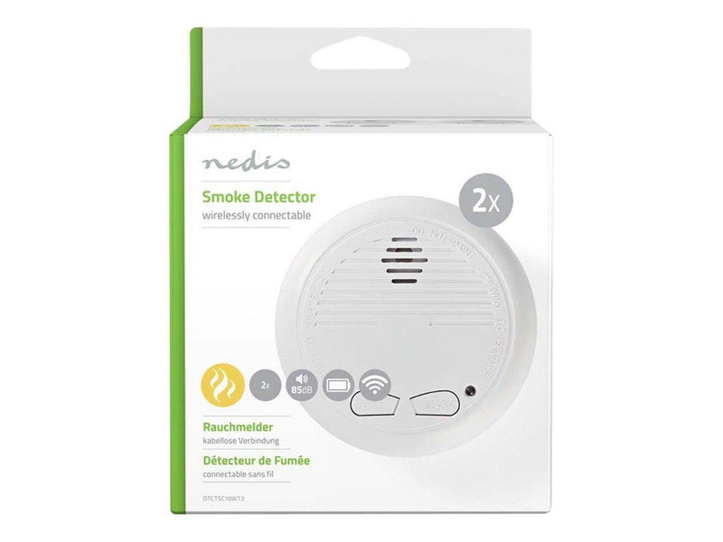 Nedis Smoke Detector - Connectable - smoke sensor - white (pack of 2)
