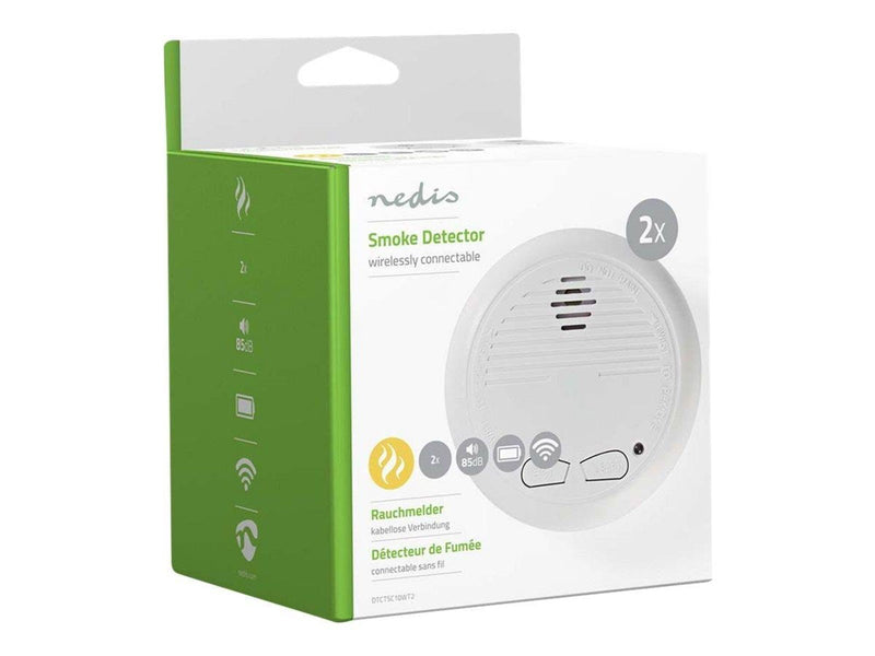 Nedis Smoke Detector - Connectable - smoke sensor - white (pack of 2)
