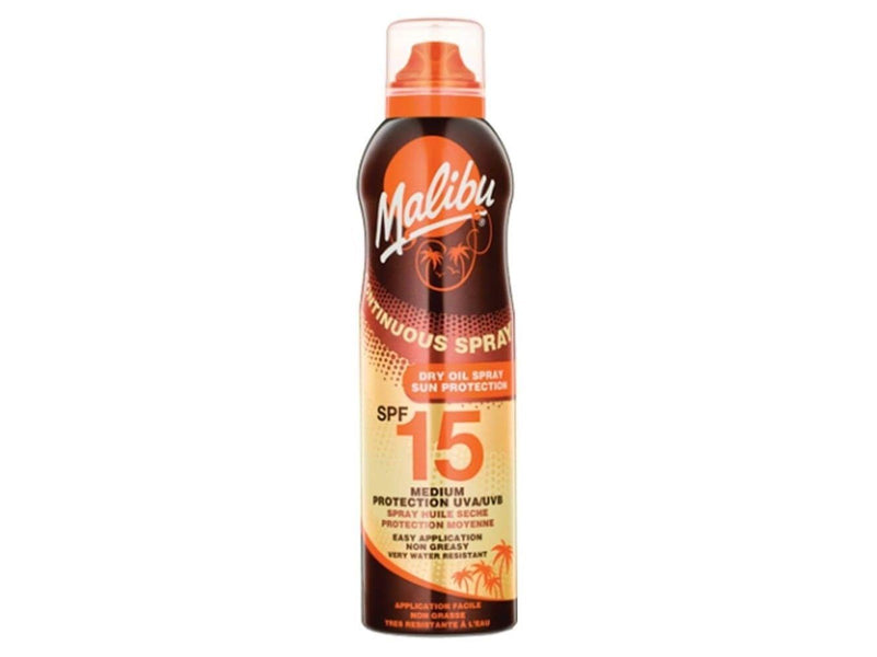 Malibu Continuous Dry Oil Sun Spray SPF 15 175 m