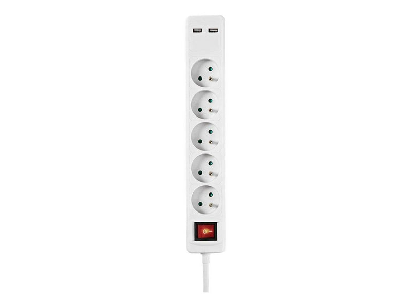 Nedis EXSO515UFSWT - power strip - 3500 Watt