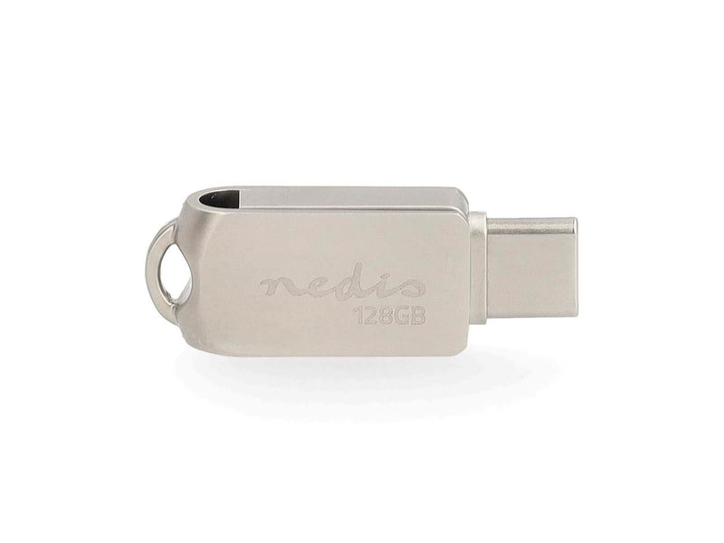 Nedis Flash Drive | 128 GB | USB-A / USB-C™ | Read speed: 110 MB/s | Write speed: 30 MB/s - 128GB - USB-Stick