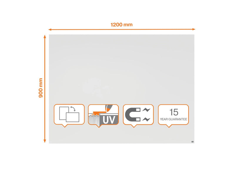 Nobo Infinity Rahmenloses magnetisches Whiteboard 1200x900mm
