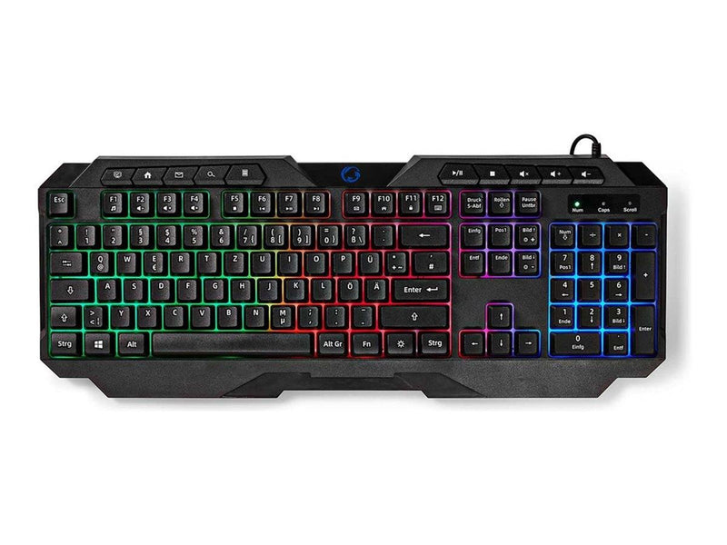 Nedis - keyboard - wired gaming - QWERTZ - German - black - Gaming Tastaturen - Deutsch - Schwarz