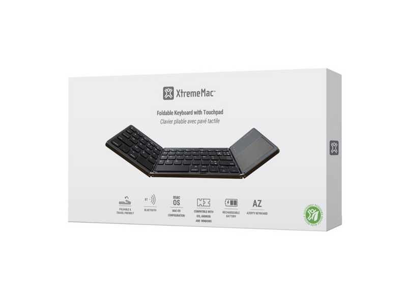 XtremeMac Bluetooth Travel Keyboard Foldable with Touchpad - Tastaturen - Englisch - US - Schwarz