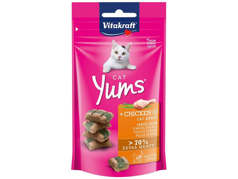 Vitakraft Cat Yums + Chicken and Cat Grass 40g
