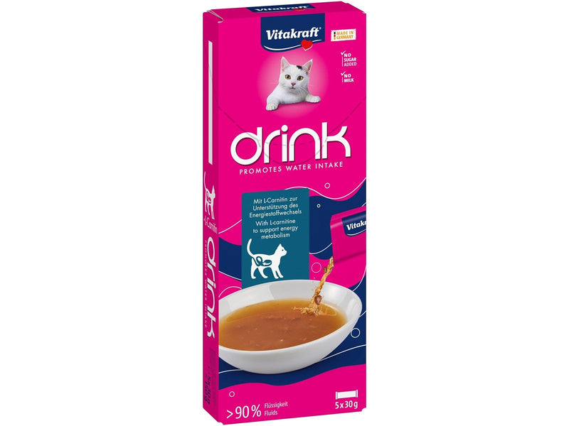 Vitakraft - Drink with Salmon Flavour and L-Carnitine - 5x30g