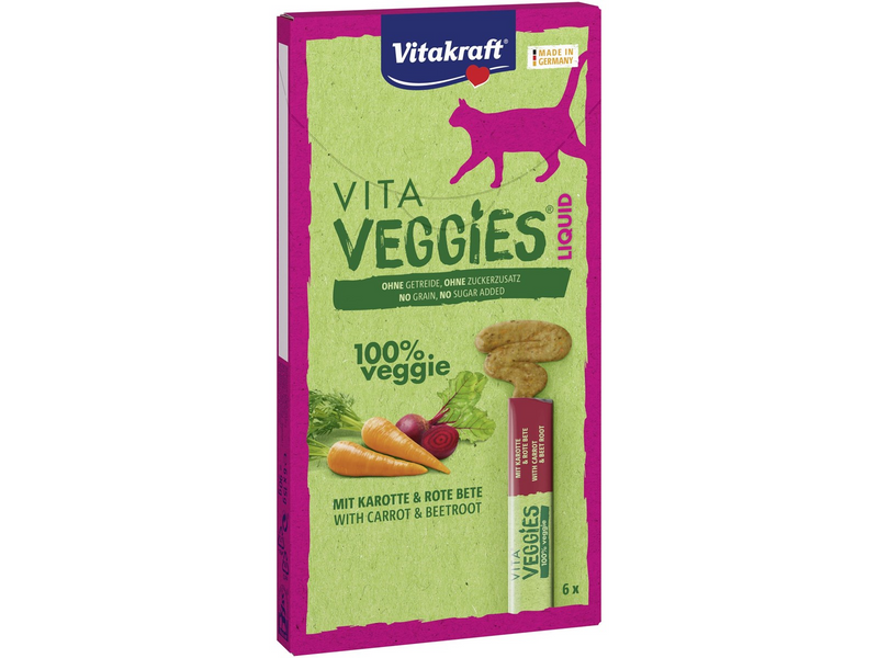 Vitakraft Cat Vita Veggies Liquid Carrot & Beetroot 15g x 6