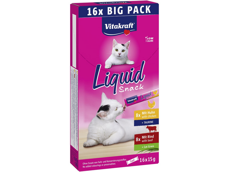 Vitakraft - Liquid Snack Multipack with chicken and beef for cats 16x15gr - (58554)