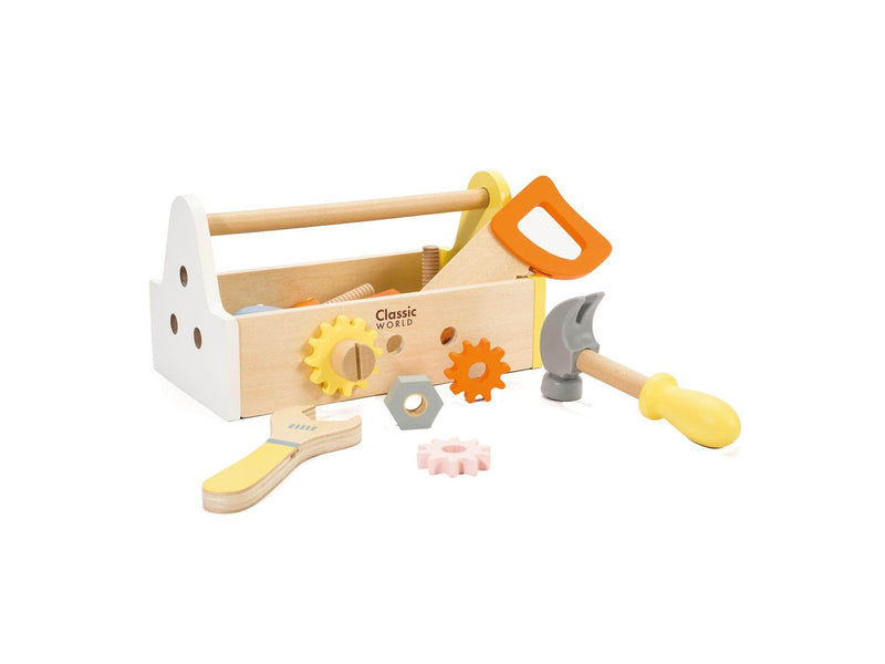Classic World Wooden Carpenter's Set with Tool Box 18 pcs.