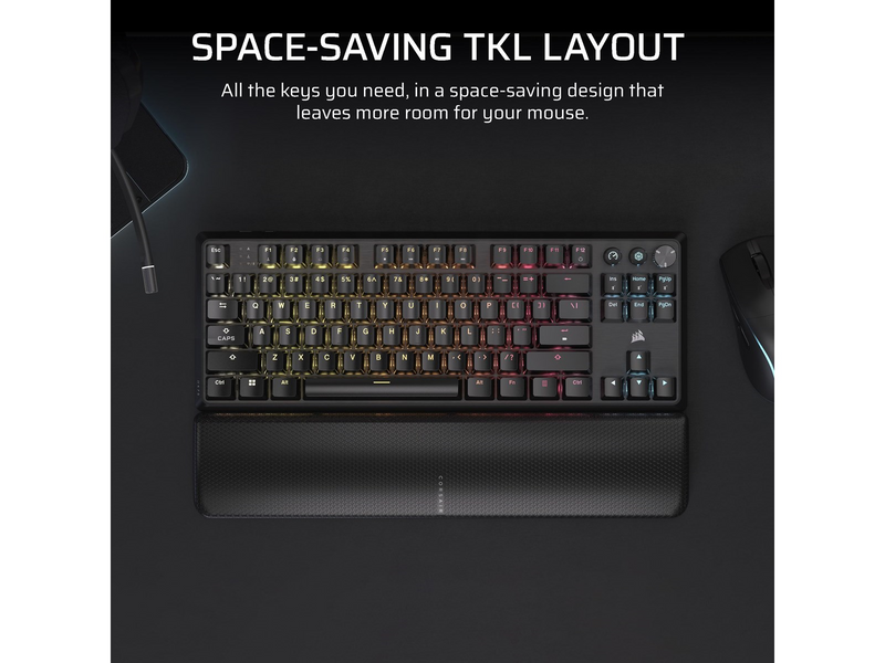Corsair K70 Core TKL Wireless - Gaming Tastaturen - Englisch - US - Schwarz