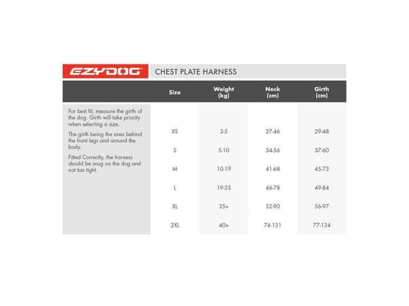 Ezydog -  Harness Neoprene Black XL 35-41Kg
