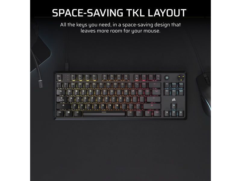 Corsair K70 Core TKL - Gaming Tastaturen - Englisch - US - Schwarz