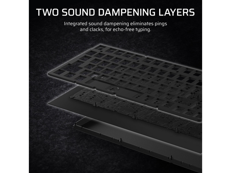 Corsair K65 Plus Wireless 75% - MLX Fusion - Gaming Tastaturen - ohne Numpad - Englisch - US - Schwarz