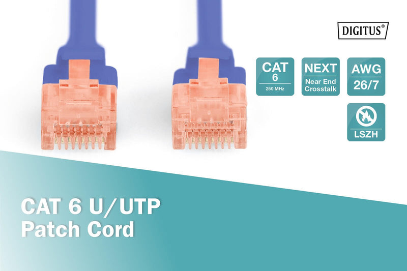 DIGITUS Patch-Kabel RJ-45 (M) zu RJ-45 (M) 3m Kupfer U/UTP Cat 6 blau (DK-1617-030/B)