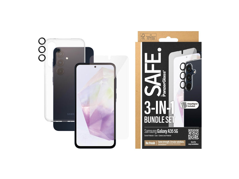 SAFE. by PanzerGlass 3-in-1 Protection Pack Samsung Galaxy A35 5G