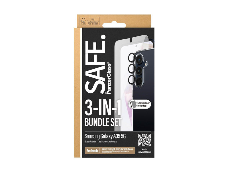 SAFE. by PanzerGlass 3-in-1 Protection Pack Samsung Galaxy A35 5G