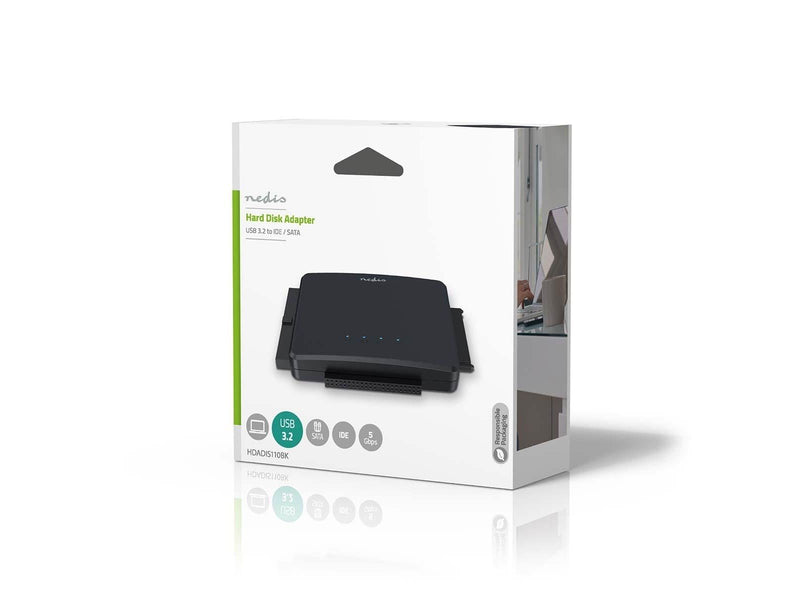 Nedis Hard Disk Adapter | USB 3.2 Gen1 | 2.5 / 3.5 " | IDE + SATA | Mains Powered