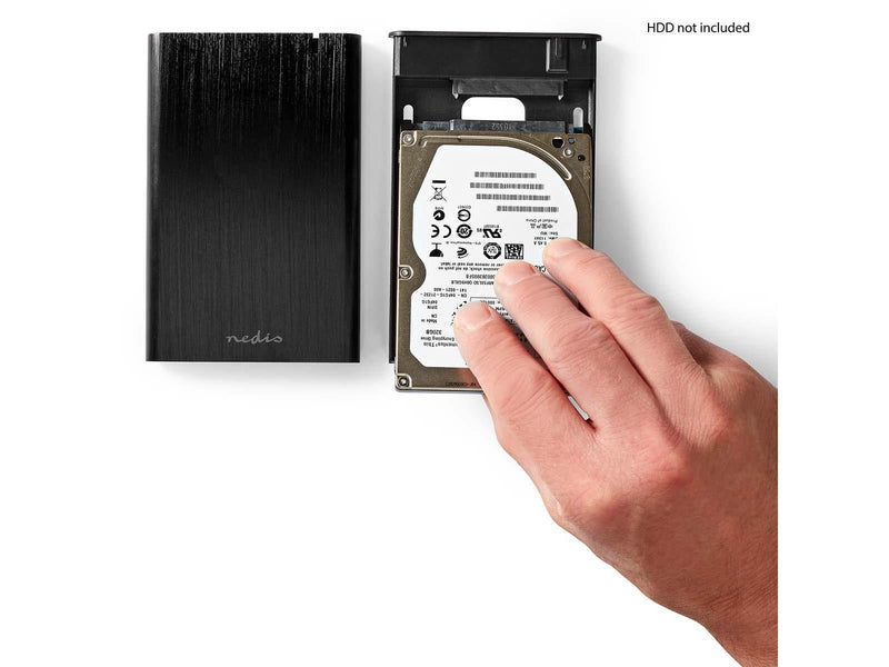 Nedis HDDE25410BK storage drive enclosure