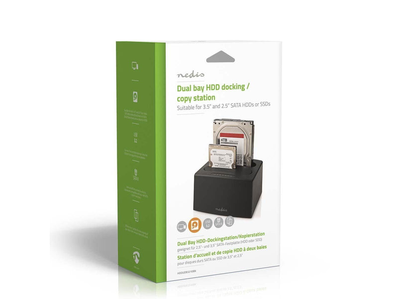Nedis HDDUDB3210BK storage drive docking station