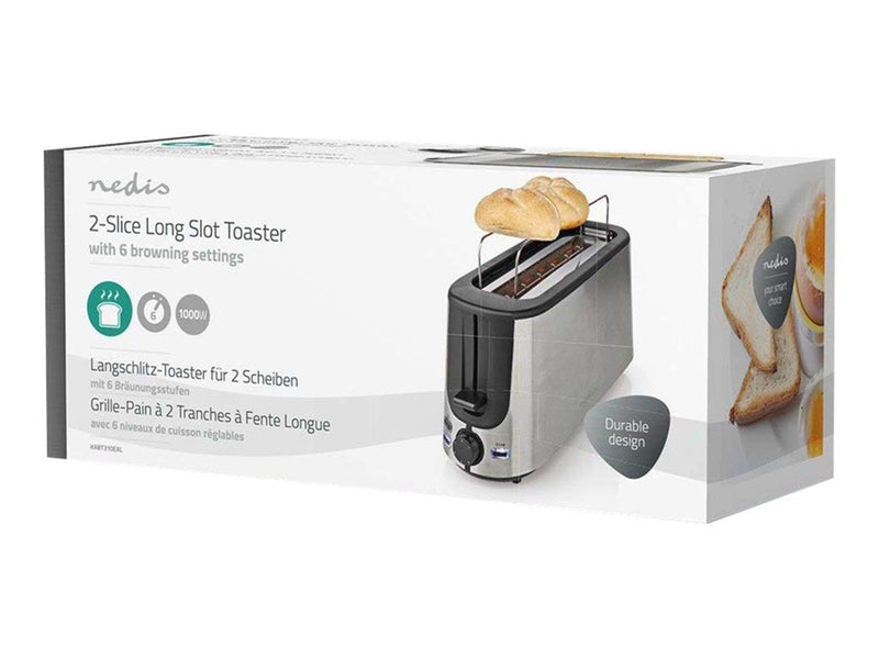 Nedis Toaster Stainless Steel Series KABT310EAL - toaster - aluminium