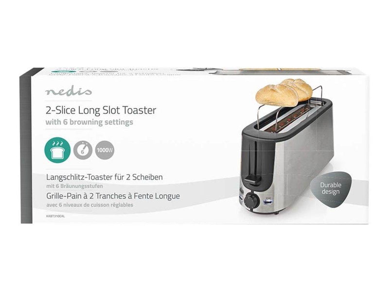Nedis Toaster Stainless Steel Series KABT310EAL - toaster - aluminium