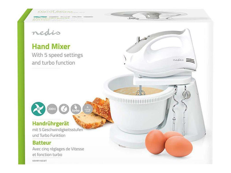 Nedis Handmixer KAHM110CWT - white/grey - 200 W
