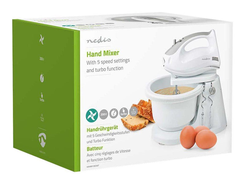 Nedis Handmixer KAHM110CWT - white/grey - 200 W