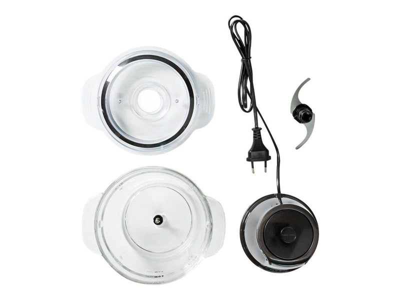 Nedis Mixer KAMC300CGY - chopper - black / silver - 500 W