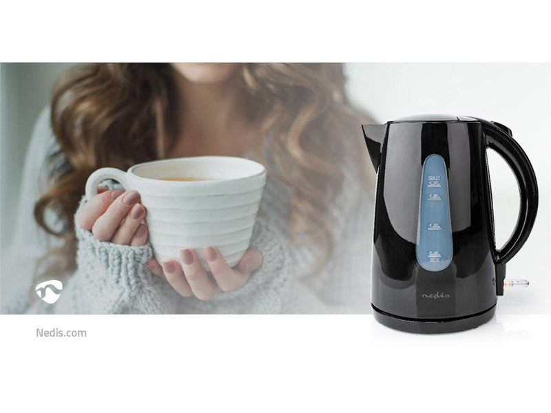 Nedis Wasserkocher KAWK130EBK electric kettle - Schwarz - 2200 W