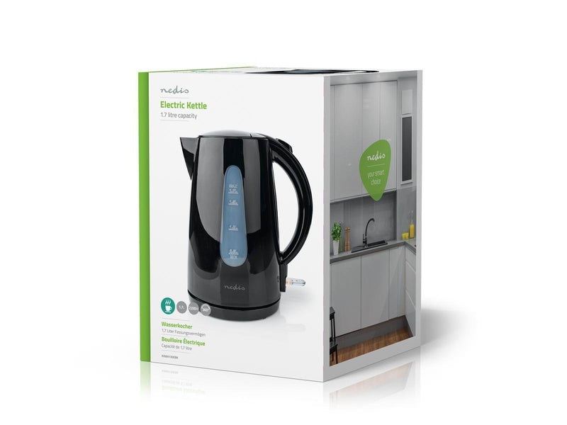 Nedis Wasserkocher KAWK130EBK electric kettle - Schwarz - 2200 W