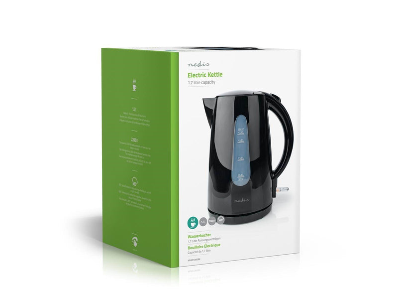 Nedis Wasserkocher KAWK130EBK electric kettle - Schwarz - 2200 W