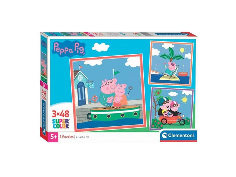 Clementoni Jigsaw Puzzle Super Color Square Peppa Pig 3x48pcs. Boden