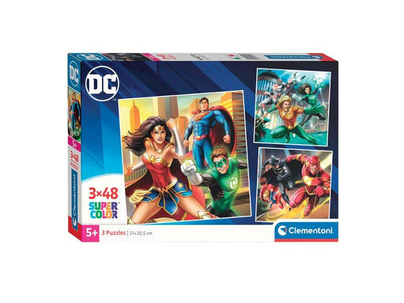 Clementoni Jigsaw Puzzle Super Color Square DC Comics Justice League 3x48pcs. Boden
