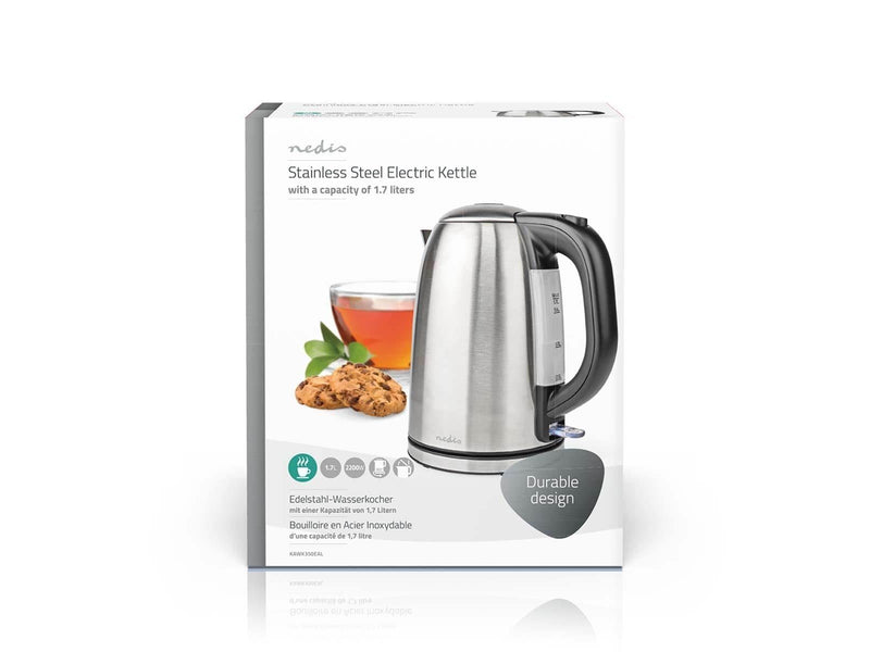 Nedis Wasserkocher KAWK350EAL electric kettle - Silber - 2200 W