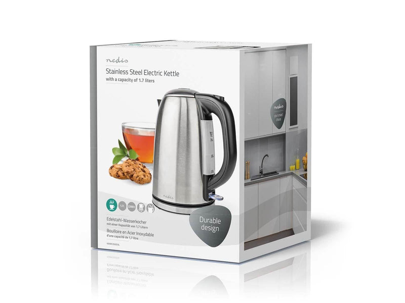 Nedis Wasserkocher KAWK350EAL electric kettle - Silber - 2200 W