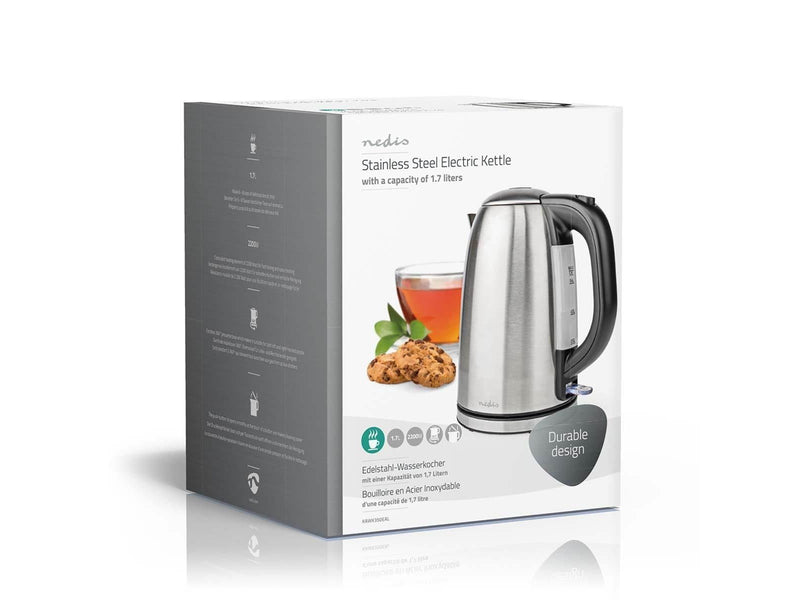 Nedis Wasserkocher KAWK350EAL electric kettle - Silber - 2200 W