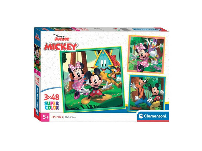 Clementoni Jigsaw Puzzle Super Color Square Mickey and Friends 3x48pcs. Boden