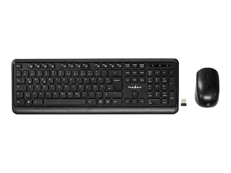 Nedis - keyboard and mouse set - QWERTZ - German - black Input Device - Tastatur & Maus Set - Deutsch - Schwarz
