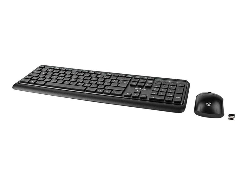 Nedis - keyboard and mouse set - QWERTZ - German - black Input Device - Tastatur & Maus Set - Deutsch - Schwarz