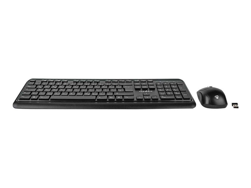 Nedis - keyboard and mouse set - QWERTZ - German - black Input Device - Tastatur & Maus Set - Deutsch - Schwarz