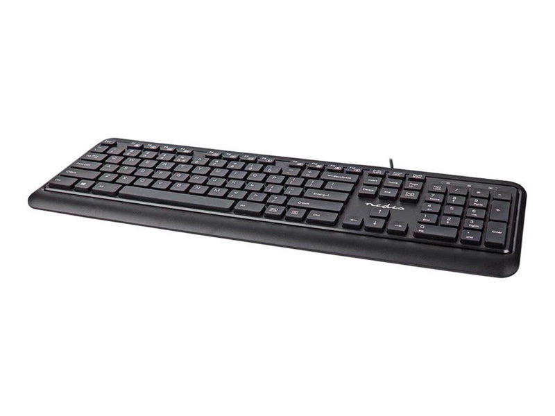 Nedis - keyboard - QWERTY - US International - black - Tastaturen - Universal - Schwarz