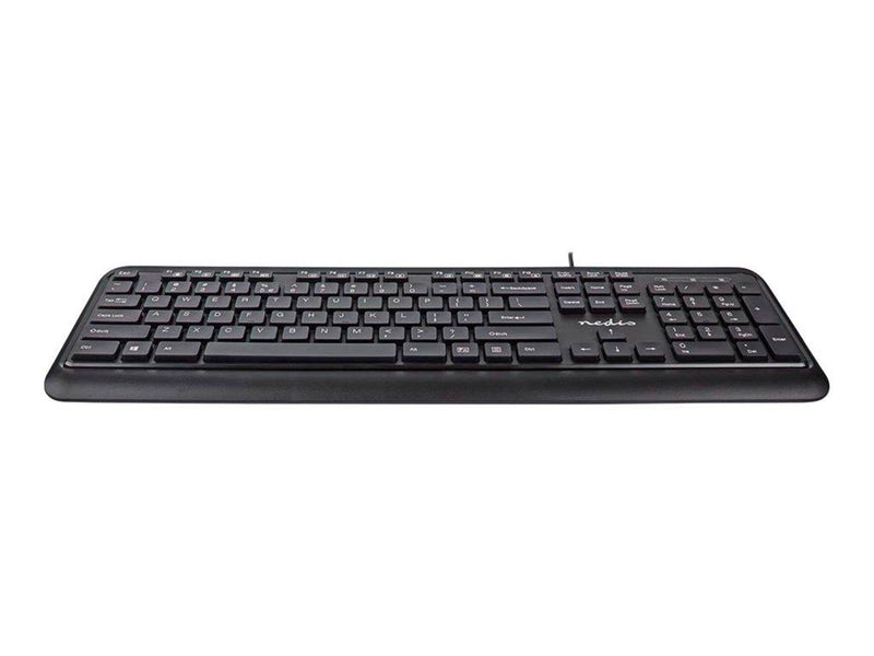 Nedis - keyboard - QWERTY - US International - black - Tastaturen - Universal - Schwarz
