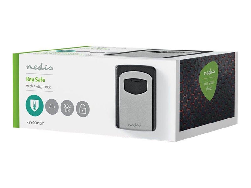 Nedis - key lock box - grey black