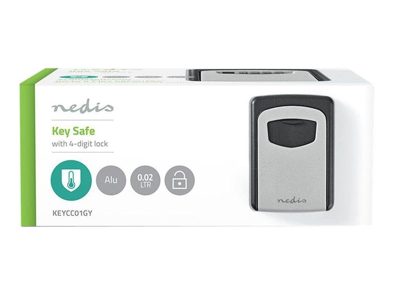 Nedis - key lock box - grey black