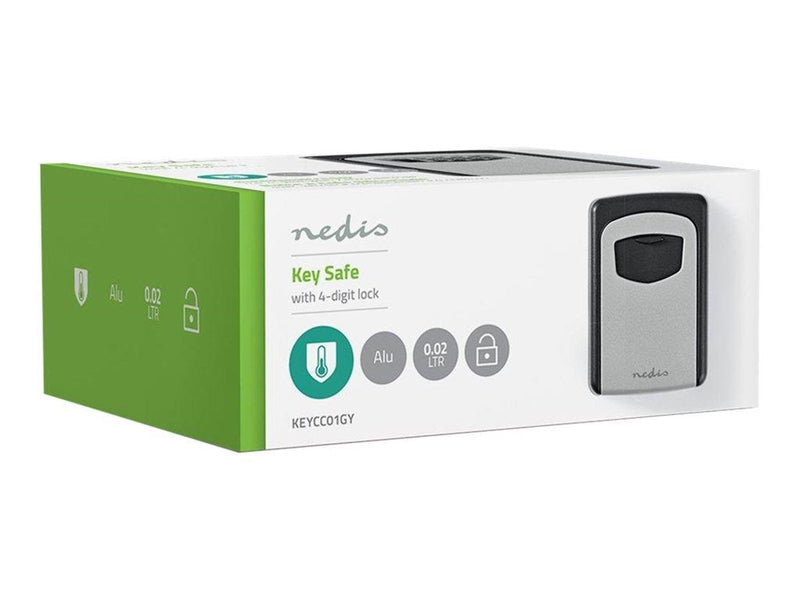 Nedis - key lock box - grey black